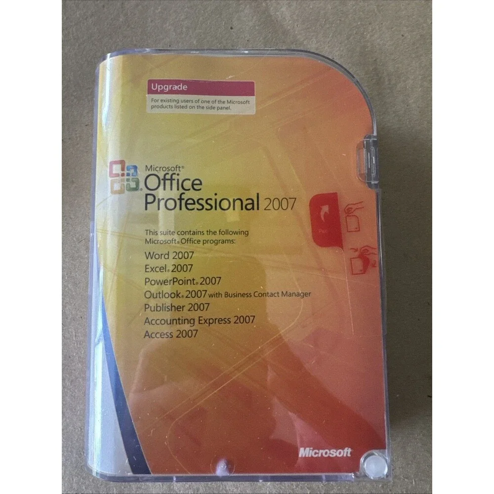 Official Microsoft Office Professional 2007 Upgrade w Product Key! ~ Fast Ship!
